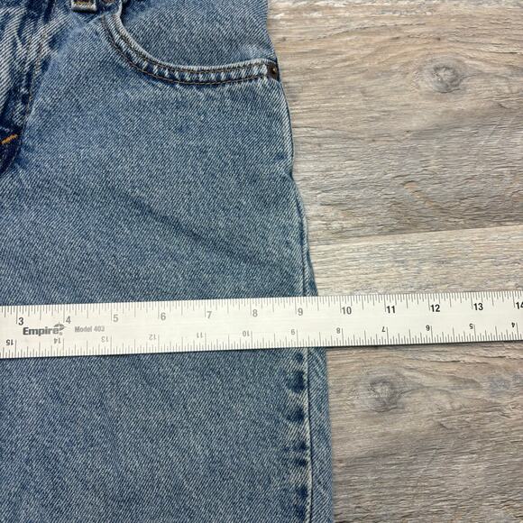 Vintage Levis 550 Red Tab Blue Boy 10 22" Relaxed Fit Slim Stonewash Jean Shorts - Picture 9 of 11